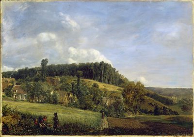 Forest Glade near a Village by Pierre Etienne Theodore Rousseau